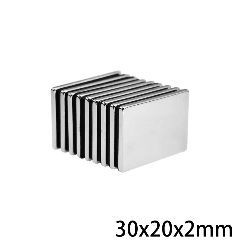 5 ~ 50 шт 30X20X2 мм супер сильный неодимовый магнит 30*20*2 постоянный магнитный блок
