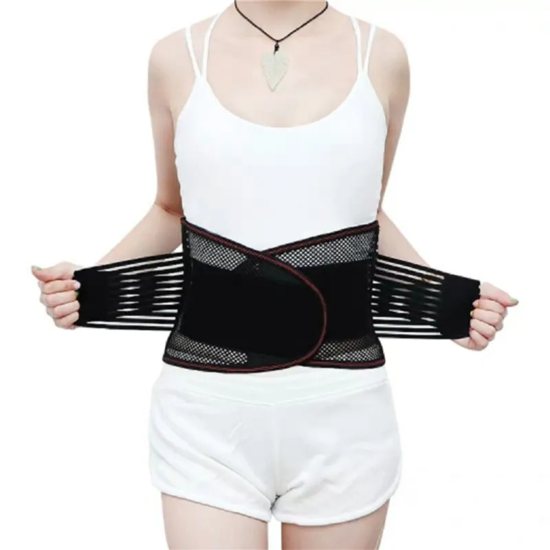 Adjustable Waist Trainer Belt Men Women Lower Back Brace Spine Support Waist Belt Orthopedic Breathable Lumbar Corset