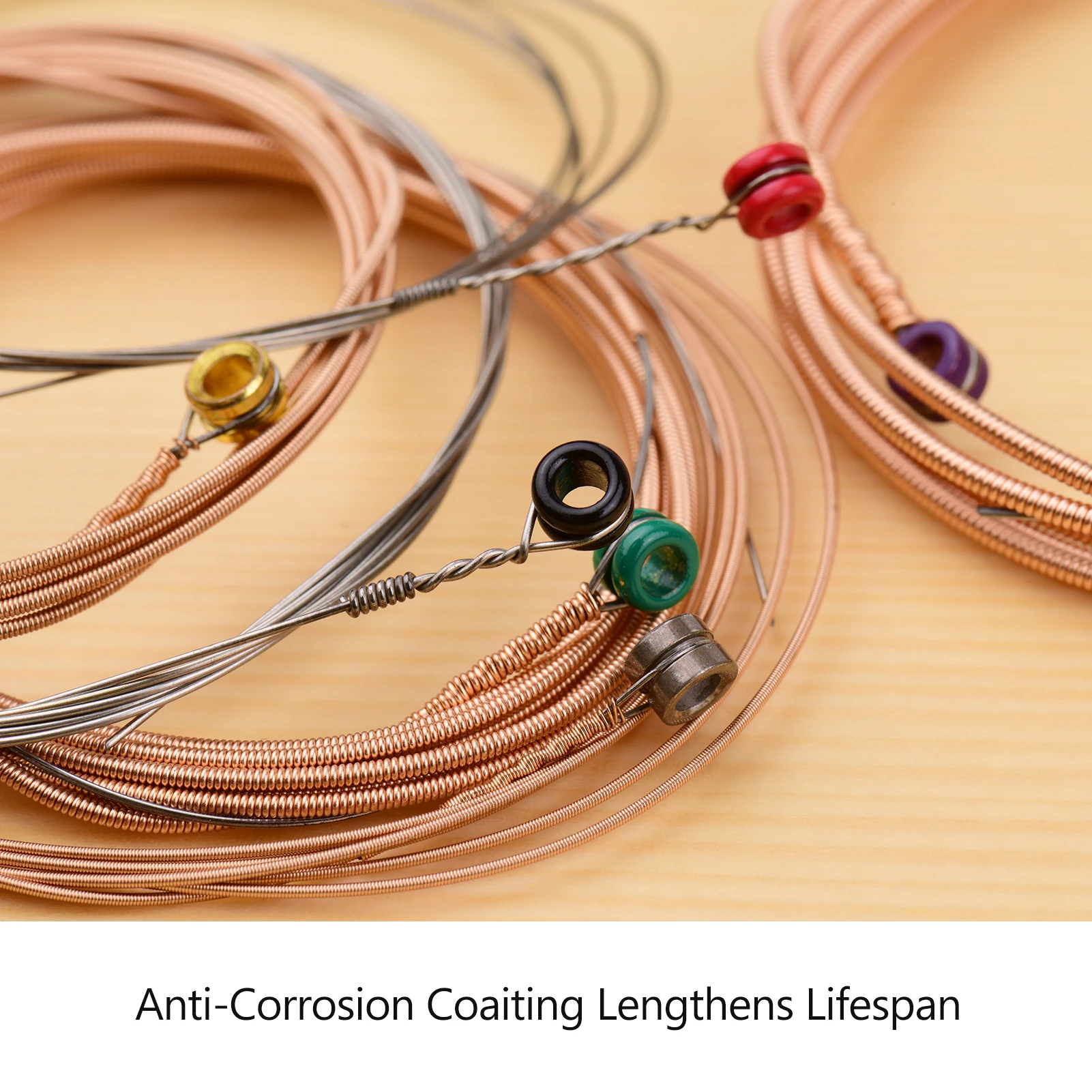 

Acoustic Guitar Strings Hexagon Alloy Wire Phosphor Wound Corrosion Resistant 6 Strings Set guitar accessories guitar parts