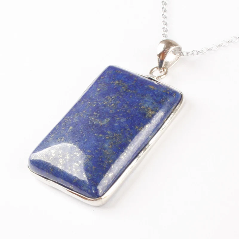 32x26 мм натуральный Лазурит прямоугольный бисер подвеска с драгоценным камнем 1