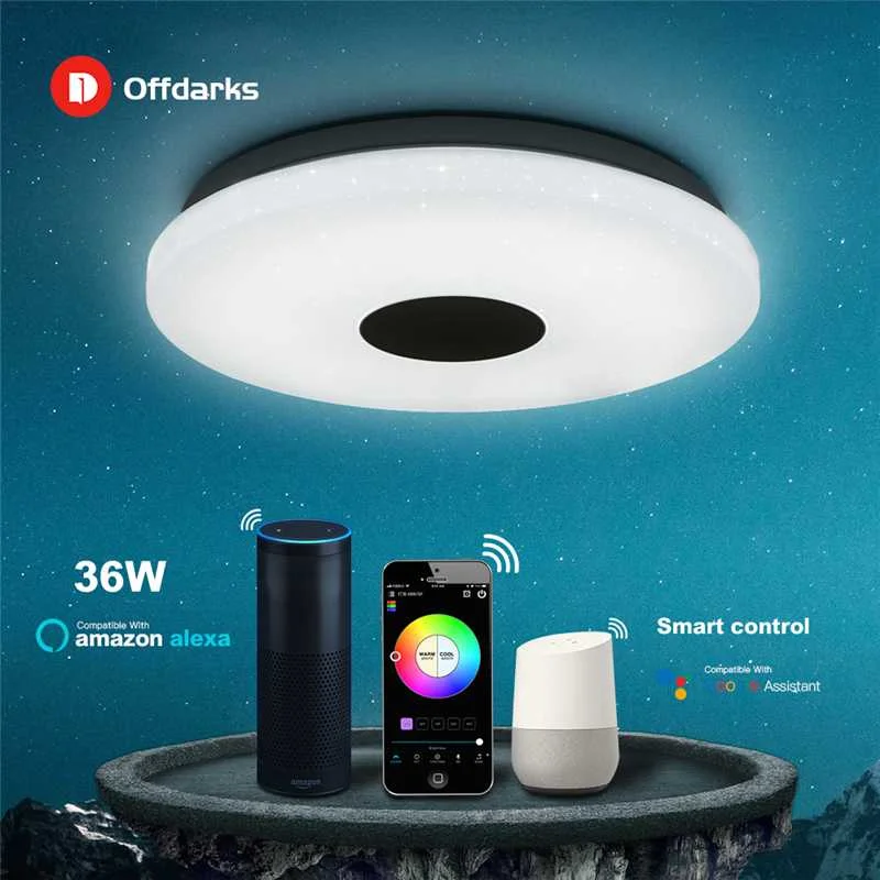 Умный современный потолочный светильник OFFDARKS LXD WF XGP 36 Wifi голосовое управление