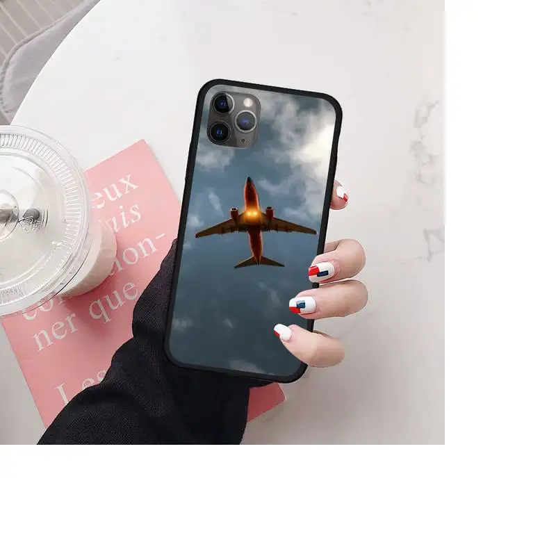 

Airplane fly travel cloud Sky Phone Case for iPhone 11 12 pro MINI XS MAX 8 7 6 6S Plus X 5S SE 2020 XR