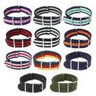 Ремешок для часов из нейлоновой ткани, с цветной пряжкой, 182022 мм