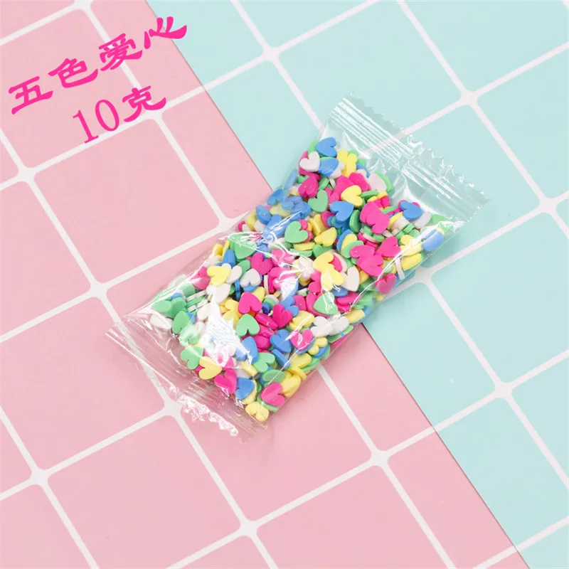 10g Fruit Fimo Bead Charms for Slime Accessories Fluffy DIY Decoration Addition Slime Clound Sand Toys Filler Glitter Clear Set - Цвет: 6
