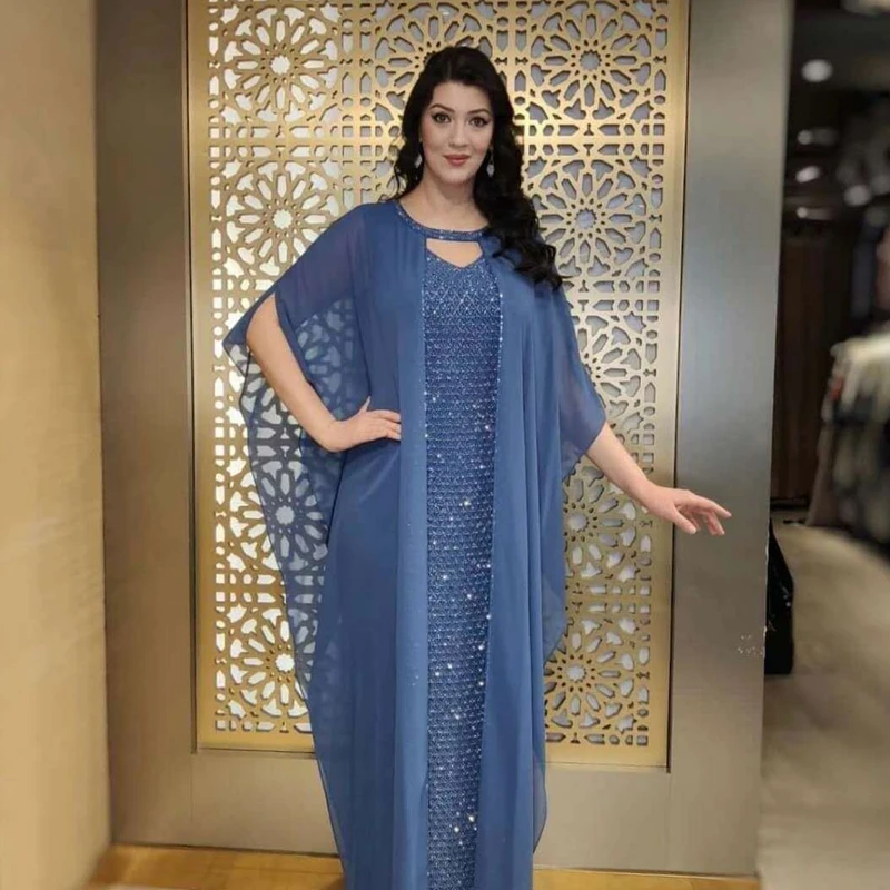 

Maxi Women Sequin Hot Diamond Stitching Two Piece Set Loose Summer Fashion High Waist Long Dress for Women Lugentolo