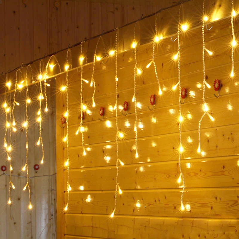 

2M 5M 6M 10M Icicle LED Curtain String Lights Christmas Garland Garden Wedding Decoration Festoon String Lights for Home Decor
