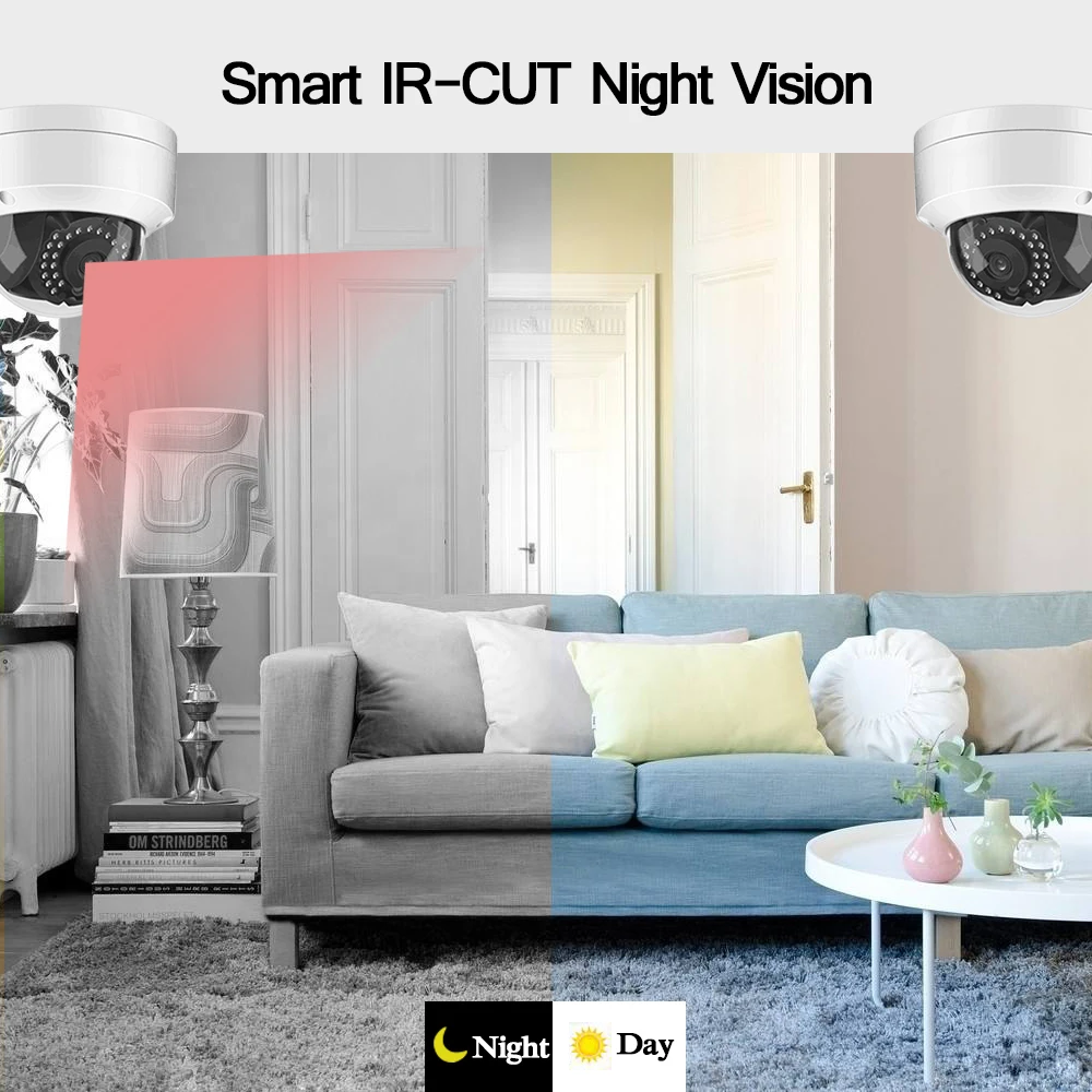 

4MP 4CH Home Video Security System Lite H.265+ 5in 1N DVR 4PCS HD Smart IR Dome Outdoor Weatherproof CCTV Camera