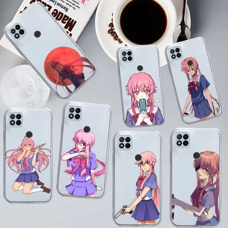 

Gasai Yuno anime Phone Case Transparent for Xiaomi redmi note 5 7 8 9 10 11 t S A lite pro high quality funda