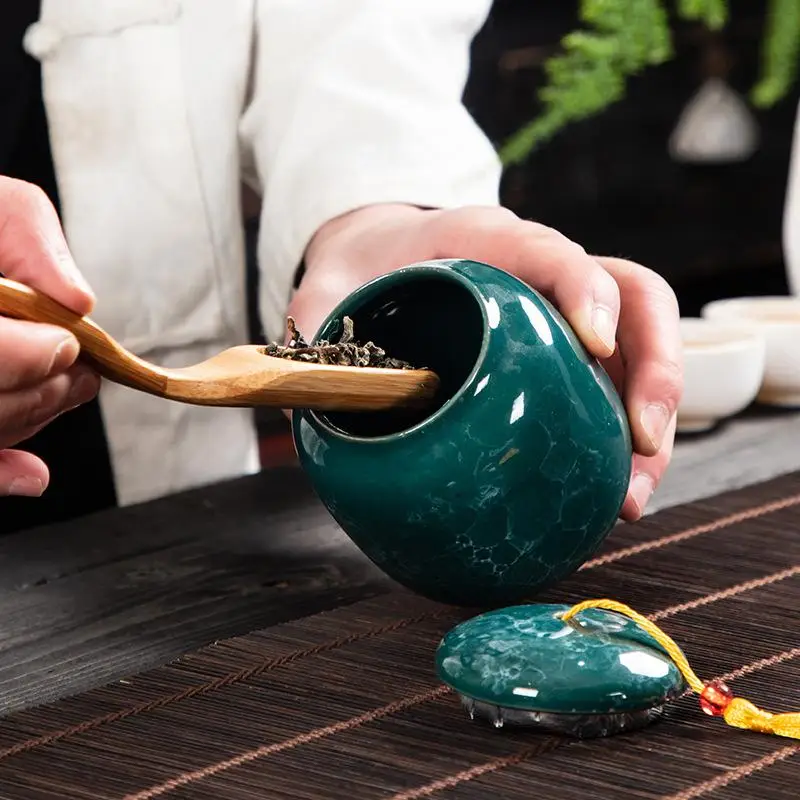 2 шт. подарочные украшения китайские керамические чайные канистры контейнер