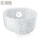 Изысканное Сетчатое кольцо DOTEFFIL из стерлингового серебра 925 пробы для женщин, модное свадебное обручальное вечерние нее Подарочное очаровательное ювелирное изделие