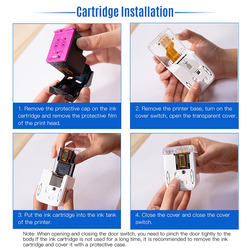 Impressora a Cores Imagens de Texto Impressora a Jato Impressão sem Fio Mais Novo Atualizado Mini Impressora Portátil Impressão Smartphone Tinta 2022 11 Equipamento de unhas artísticas