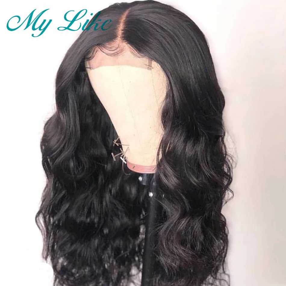 MY Like объемные волнистые человеческие волосы на кружеве парики 13x4 предварительно