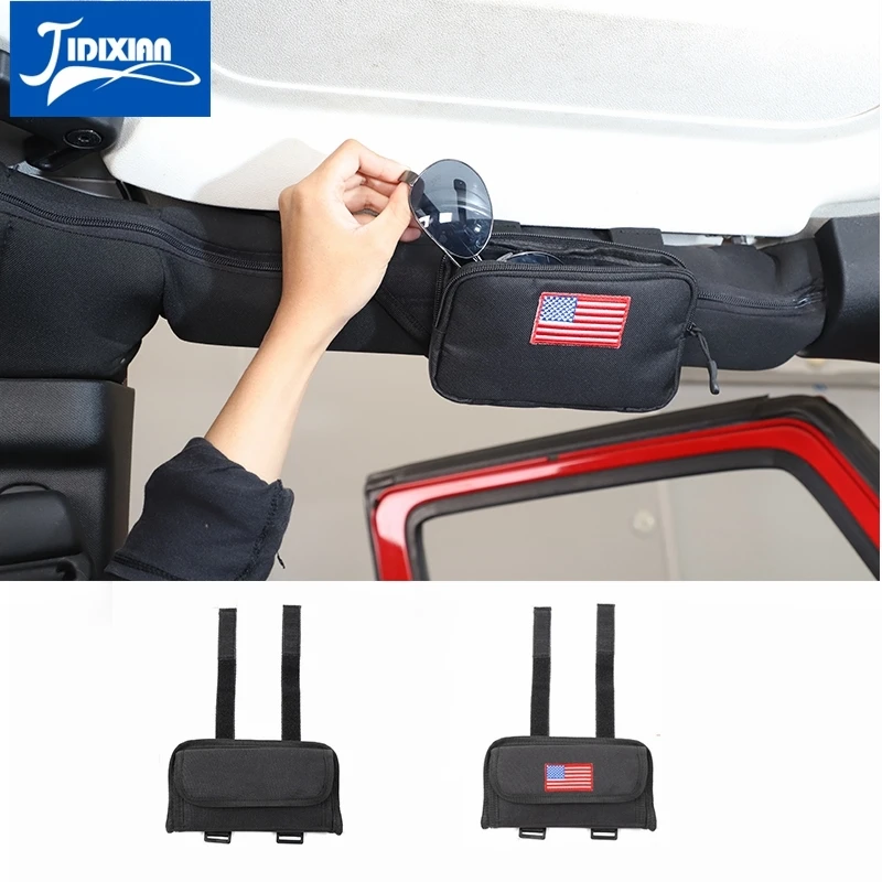 

Stowing Tidying for Jeep Wrangler TJ 1997-2006 Car Glasses Storage Bag for Jeep Wrangler JK JL 2007-2021 Sunglasses Storage Bag