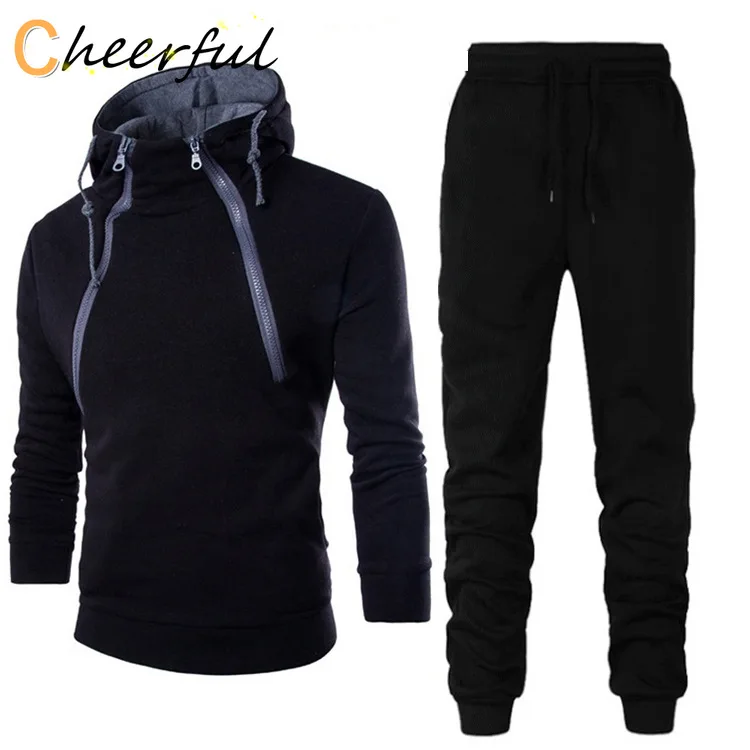 

Men's suit winter warm sportswear men new slim sports sweater + trousers sports fitness clothes jogging suit male two-piece suit