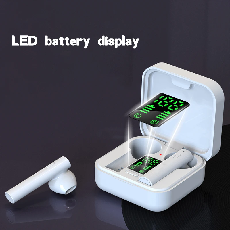

Original AIR 6 PLUS High Sound Quality Solar Charging Bluetooth Headset With LED Display Earbuds Bluetooth 5.0 Headset Phone