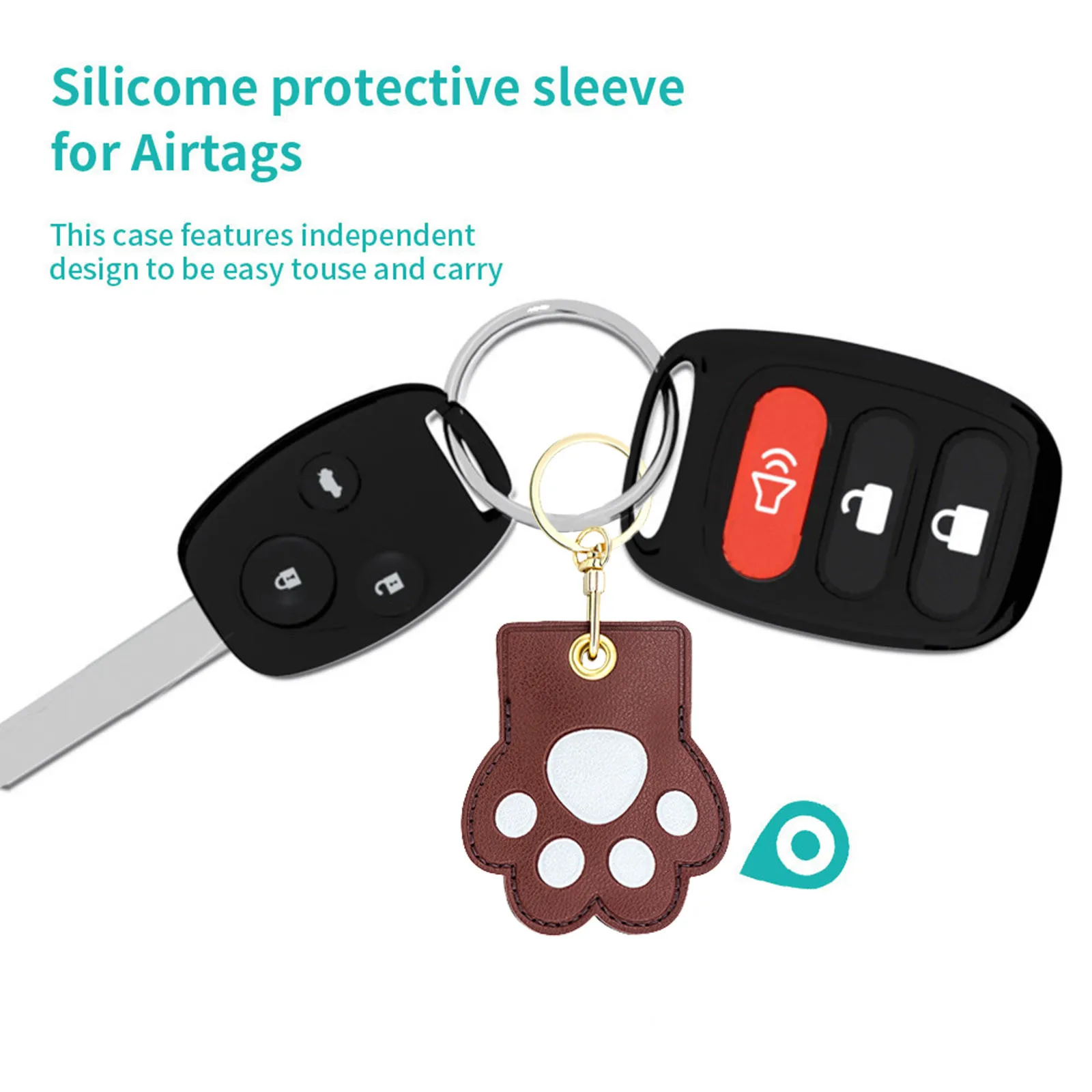 Защитный чехол для AirTag силиконовый резиновый защитный ключей с защитой от потери