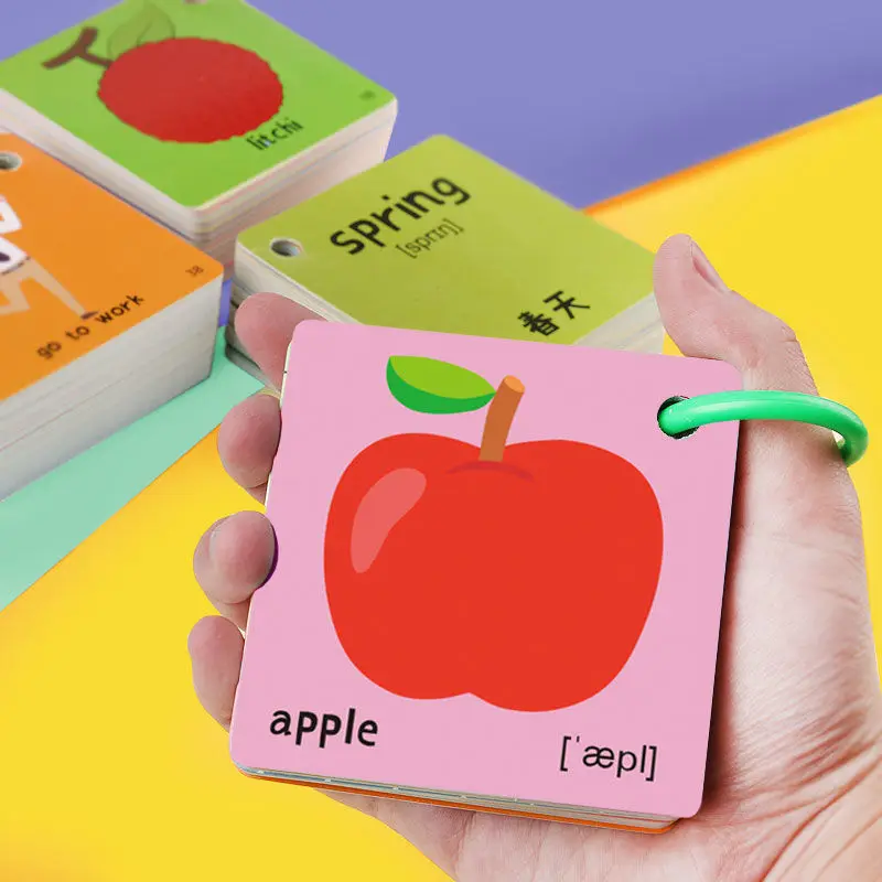 

Baby Cognitive Flash Cards Enlightenment Early 3D Educational Toys Education Card For Kids Animal Vegetable Fruit Character
