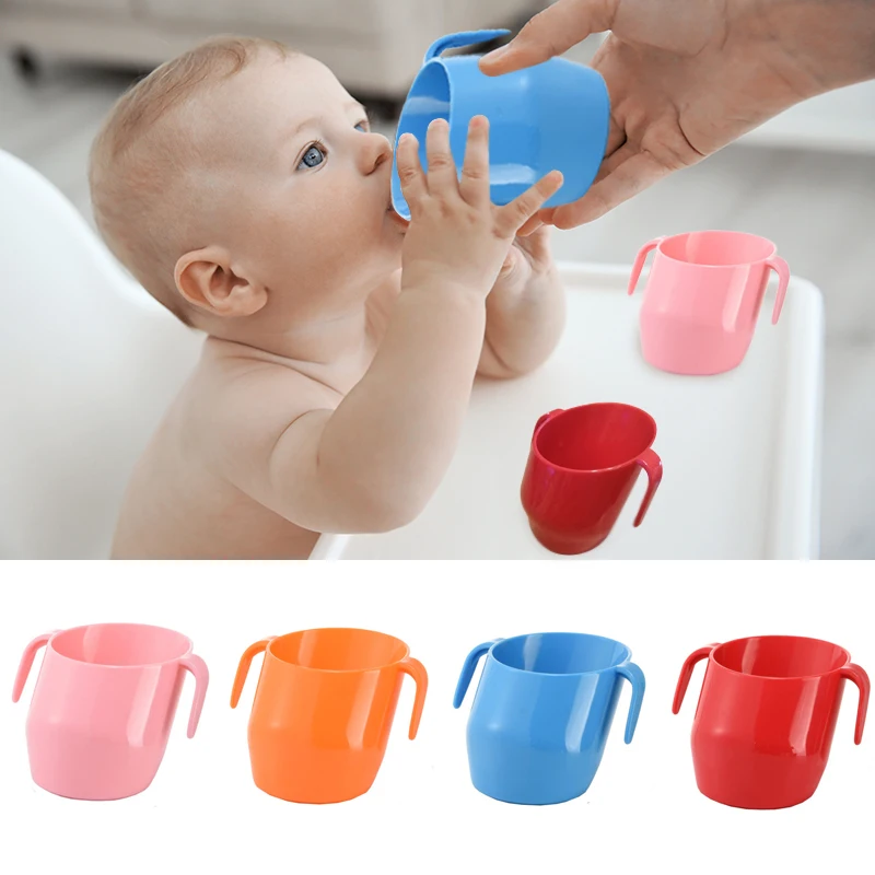 Tazas de beb&eacute; con aislamiento de boca oblicuo para beb&eacute;s, a prueba de fugas, de aprendizaje, resistentes a ca&iacute;das-0