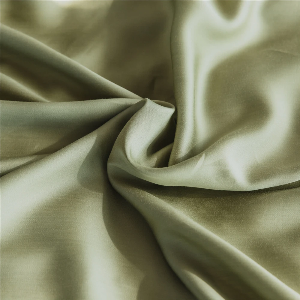Beste Verse Lichtgroen 4 Stuk Beddengoed Sets Tencel Lyocell Zijdezacht Kussensloop Dekbedovertrek Laken Delicate Hot Boren Orchidee