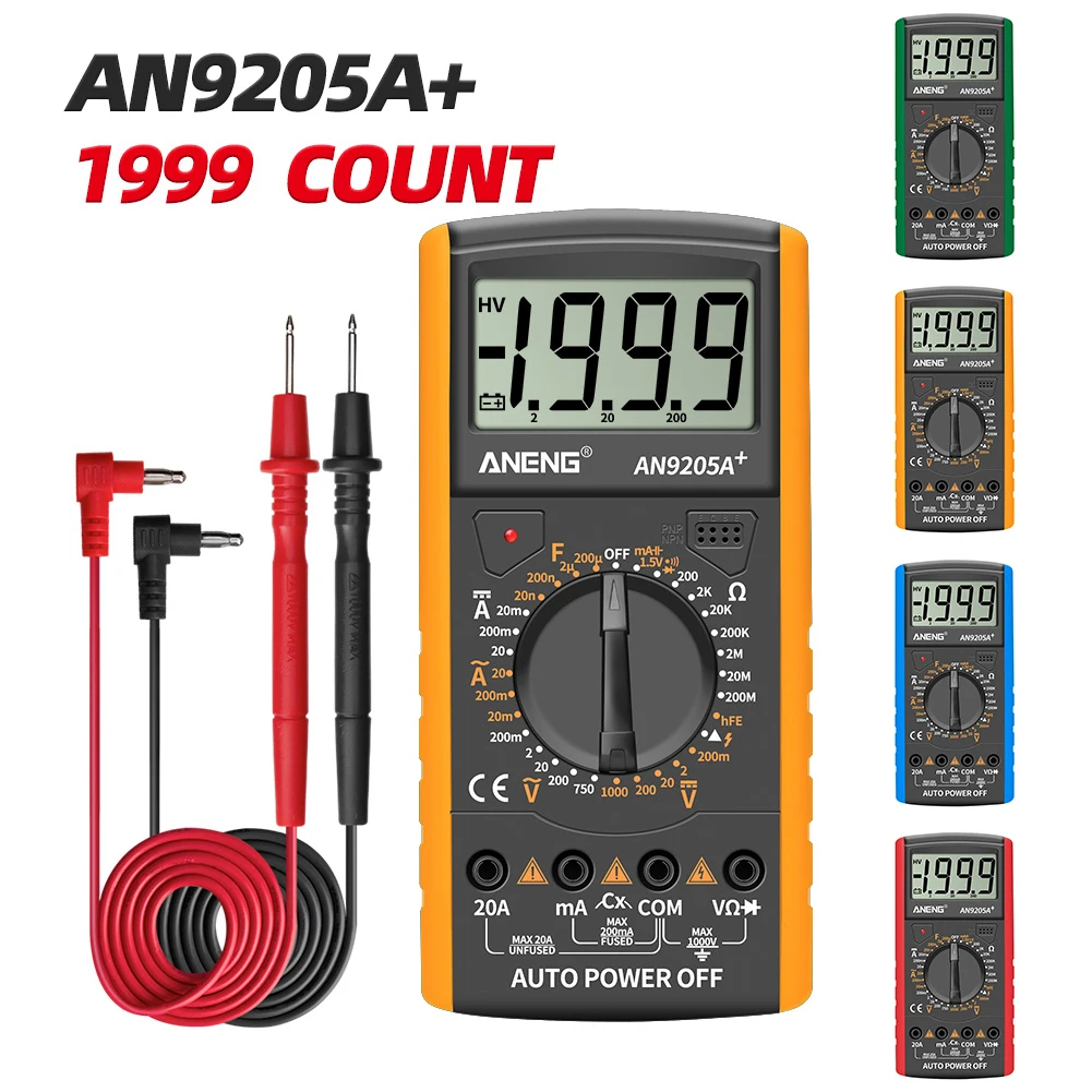 

AN9205A Professional Digital Tester Multimeter High Precision Voltmeter Electrician Voltage Indicator Electric Instruments
