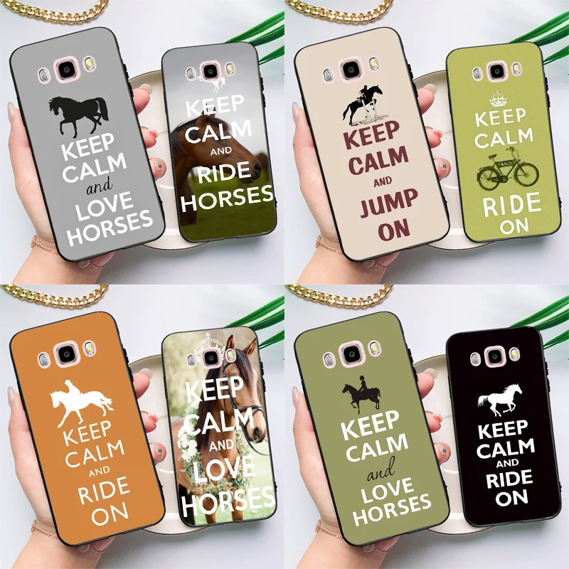 Чехол Keep Calm and Ride On Love Horse Pony для Samsung J5 2016 J3 J7 A3 A5 2017 A7 A9 J4 J6 J8 A6 A8 Plus 2018 мягкий бампер