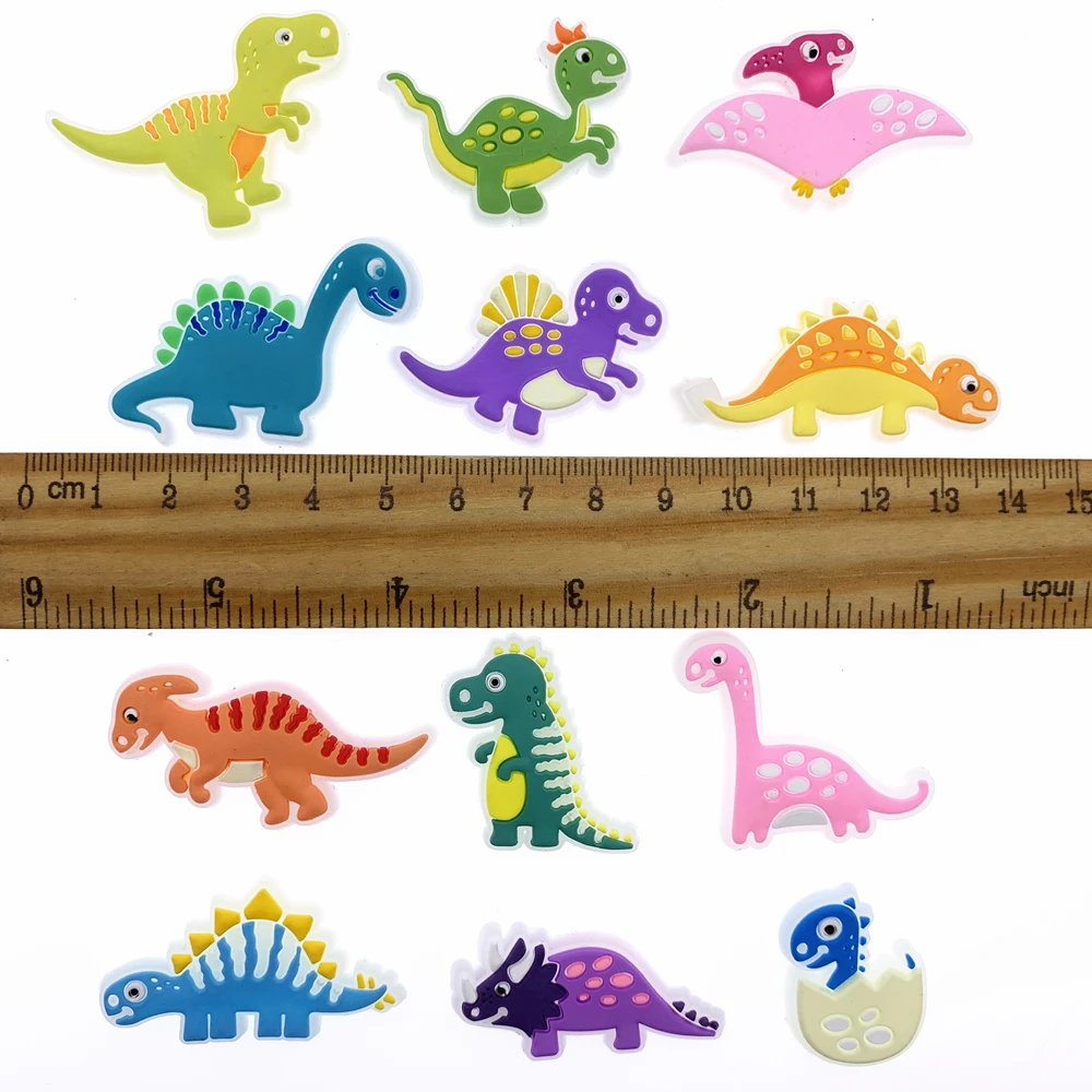 1 шт. Светящиеся в темноте иконы динозавра подвески для обуви милое животное