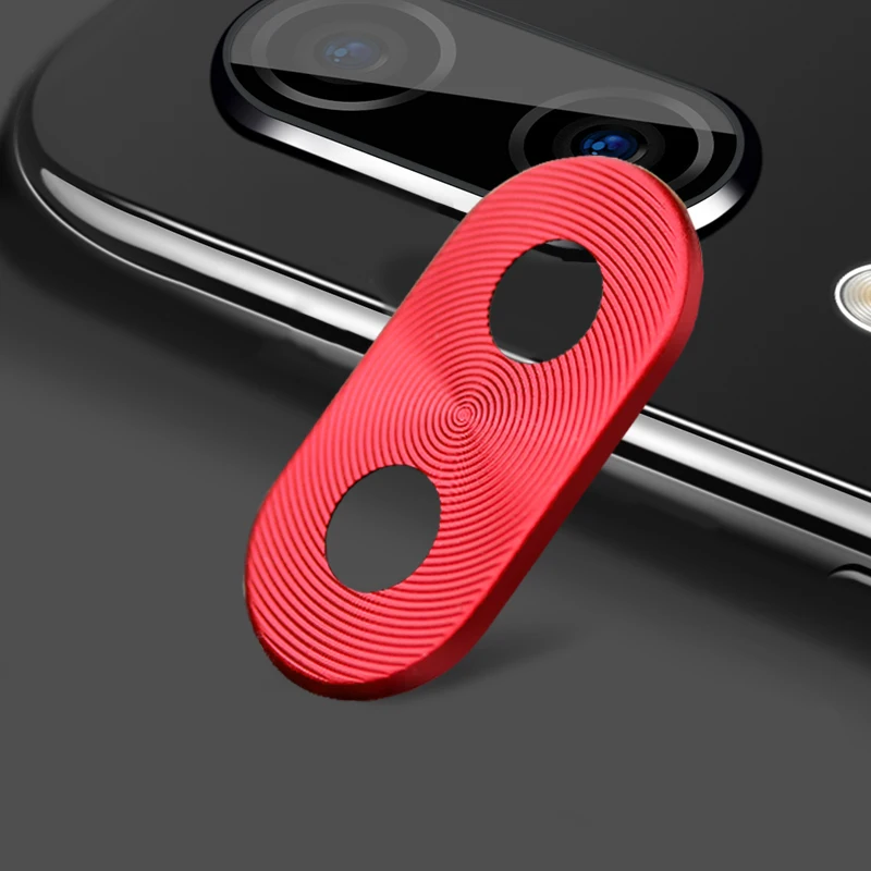 Красный Защитное кольцо для объектива камеры для Xiaomi mi 9 8 SE mi 9t mi x3 Red mi Note 8 7 K20 Pro 7 8Pro металлический защитный чехол для объектива камеры - Цвет: Красный