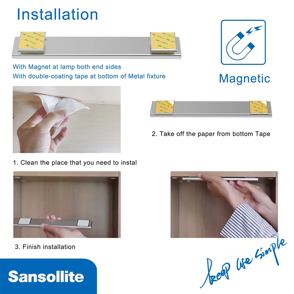 

lamp for the closet kitchen cabinet LED light bedroom decoration deco night Lights motion sensor Rechargeable wardrobe backlight