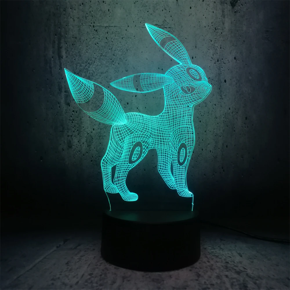 Лидер продаж мультяшный каваи Пикачу 3D RGB лампа детский подарок ночной