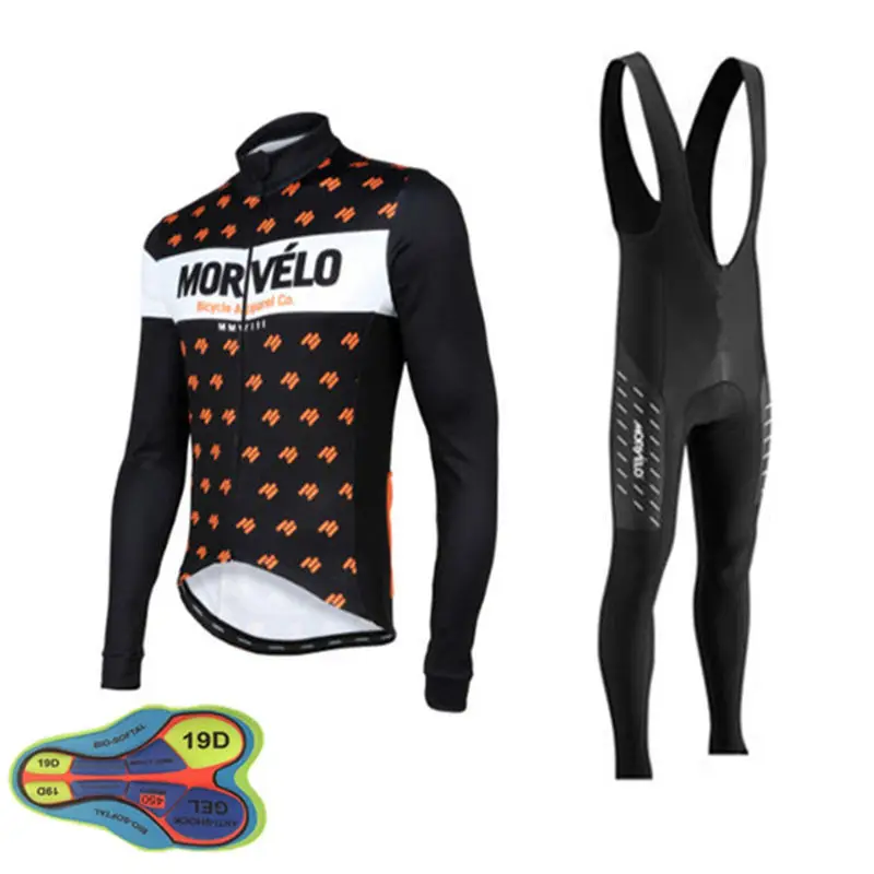 Зимняя термо флисовая Мужская велосипедная одежда для велоспорта с длинными