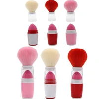 new style portable blush makeup brush set with case telescopic powder sponge head puff tools