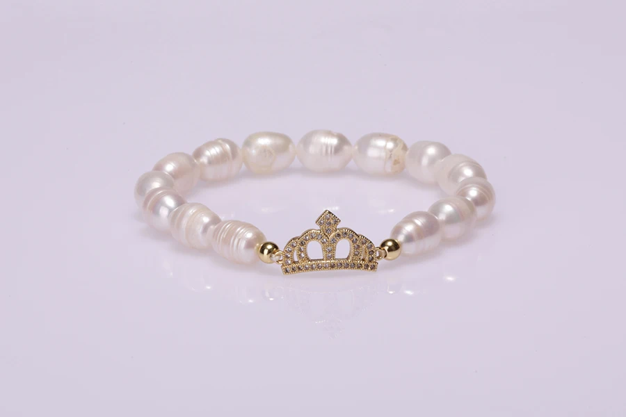 

1pcs 5pcs Couple Bracelet Natural Freshwater Pearl CZ Multi-style Accessories Connector Charms Dainty Unisex Bangle Women Gift
