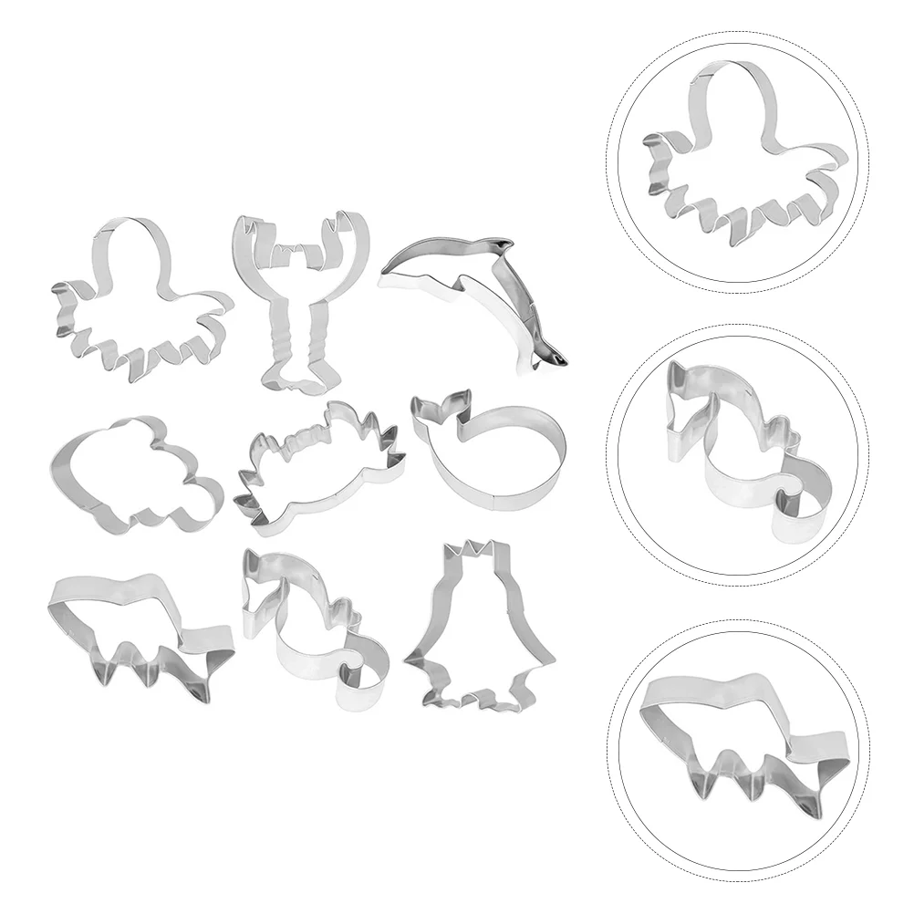 

9pcs Cookie Cutters Stainless Steel Cookie Mold Creative Biscuit Molds