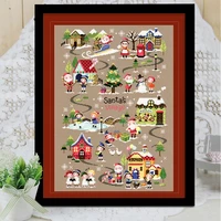 ff mm cross stitch kits lovely counted cross stitch kit santas village town city christmas winter snow so