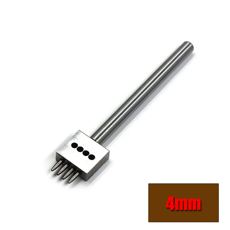 RX103-4mm-4hole 4, 5, 6, 8 мм расстояние кожаных Дырокол DIY ручной Перфорированный Круглый прошивка Дырокол Инструменты дырокол кожа Пробивной инструмент 2/4/6/отверстие - Цвет: RX103-4mm-4hole