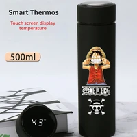 500ml smart thermos bottle anime stainless steel water bottle portable vacuum flasks for office travel