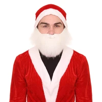 hpo adult white beard and moustache set for cosplay santa claus xmas adul fancy holidays masquerade ball nativity