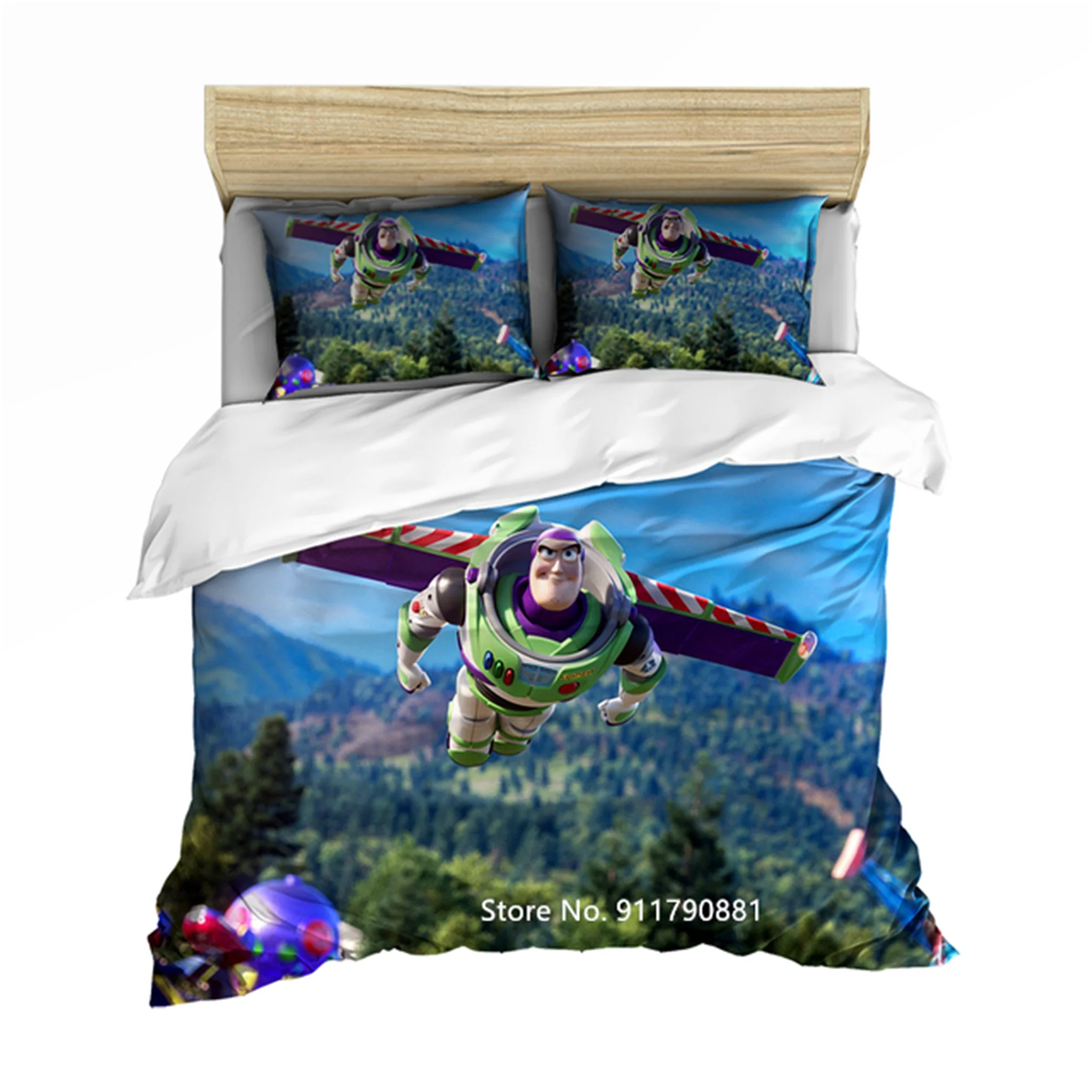 

Disney Toy Story Bedding Set Woody Buzz Lightyear Down Duvet Quilt Cover Pillowcase Comic Bedroom Decoration Home Textile