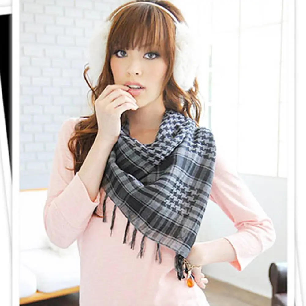 Женский тюрбан большой квадратный шарф арабский твидовый сетчатый Шелковый