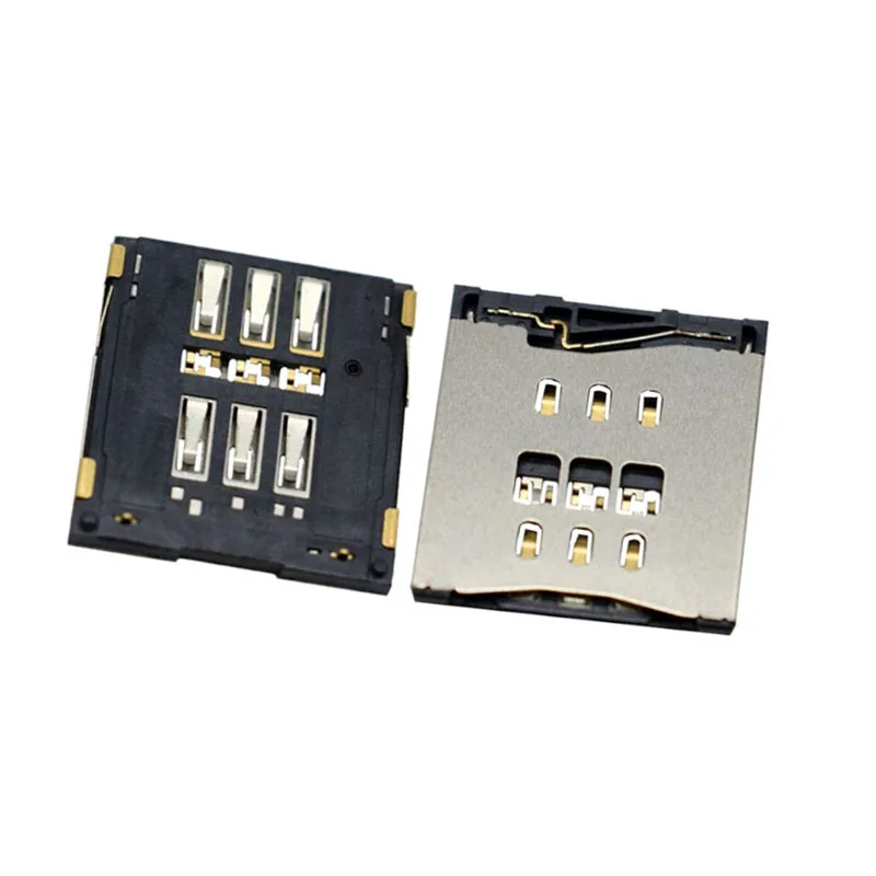 10Pcs Sim Card Reader Slot Tray Holder Connector Socket For Iphone 6S 6SP 6SPlus 8 8P 8G 8Plus Plus 5C 5S 5GS 5SE SE 2016 2020 | Мобильные