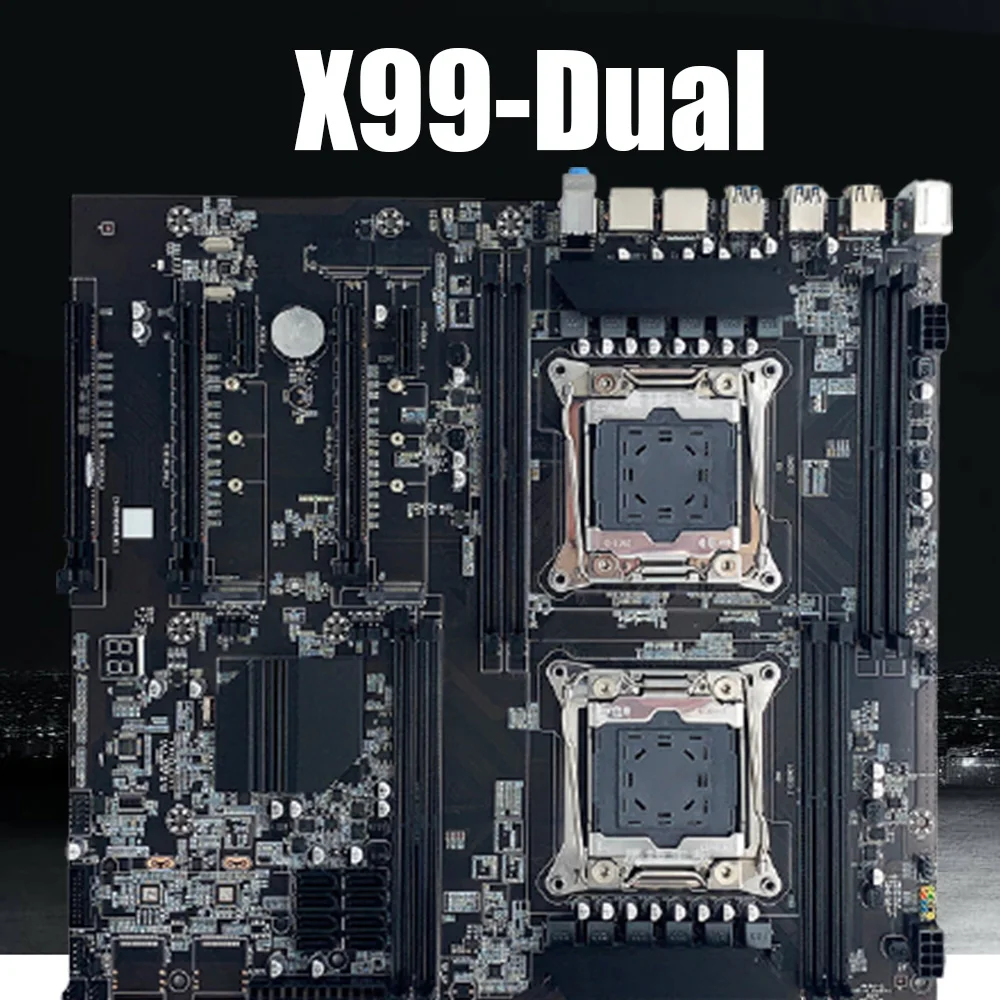 

Материнская плата X99 LGA 2011-3 с двойным процессором 8, слот для памяти DDR4 256G PCI-E 16X SATA2.0 NVME M.2 интерфейс для настольного ПК Chia SSD