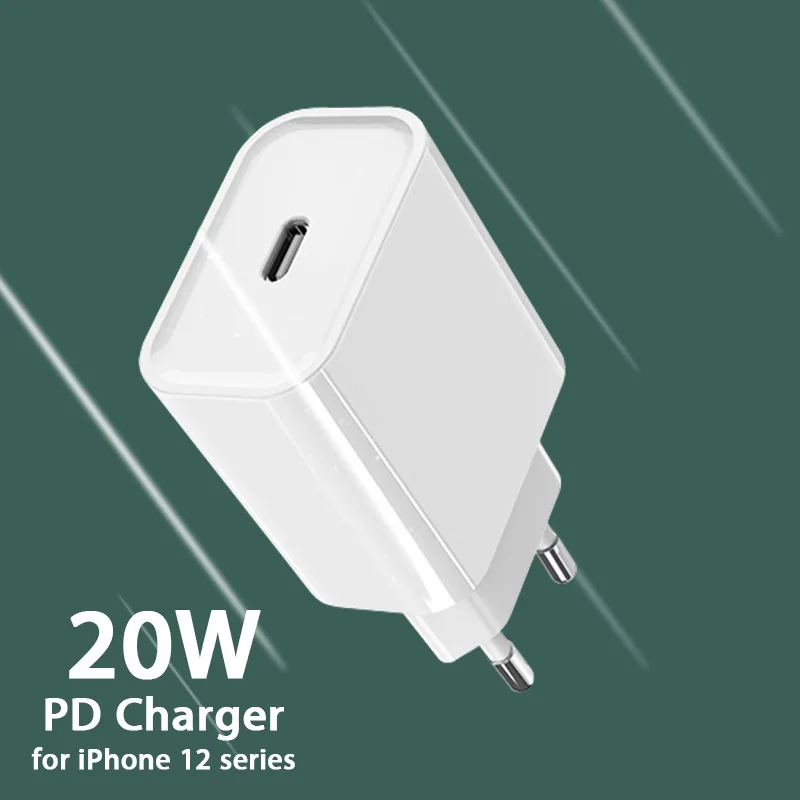 

20W USB Type C PD Wall Charger Adapter for iPhone 8 Plus 11 12 Pro Max iPad Pro Cargador Tipo C Carga Rapida EU US PD Chargers