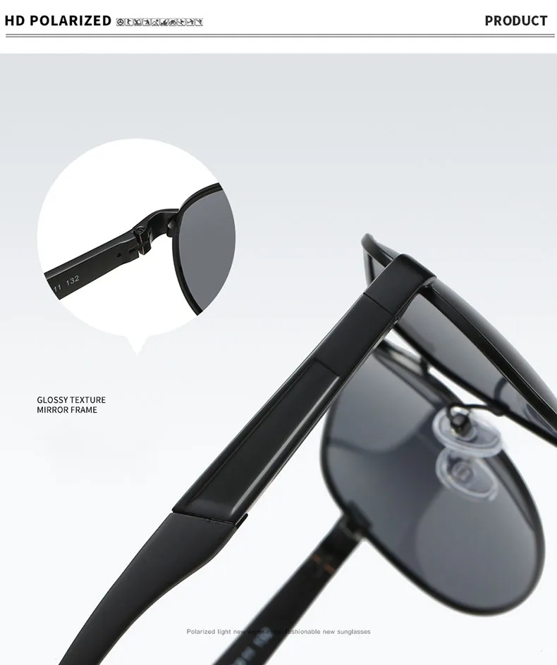 Classic Vintage Polarized Pilot Sunglasses Men Fashion Brand Designer Goggle Driving Mirror Lens Sun Glasses For Male UV400