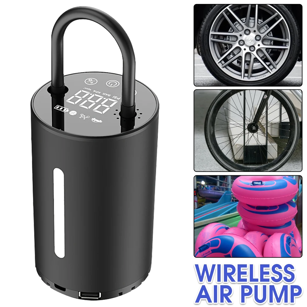 Comprar Recargable Compresor De Aire Del Coche Bomba De Coche Inalámbrico Inflador De Neumáticos Con 120PSI Portátil Para Coche Motocicletas Bicicletas Neumáticos