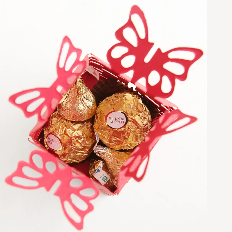 100 шт. двойное счастье конфеты Коробки подарок Свадебная вечеринка свадебные