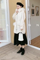 Cardigan Feminino 2020 Winter Solid New Lazy Wind Wave For Edge Real Fox Fur Collar Pocket Long Sweater Strap Knitted Jacket
