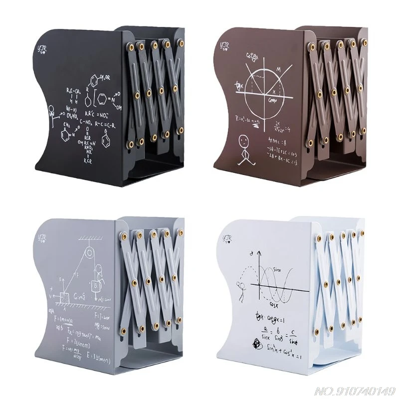 

Metal Retractable Bookends Support Stand Holder Shelf Adjustable Bookrack School Office Supplies N25 20 Dropshipping