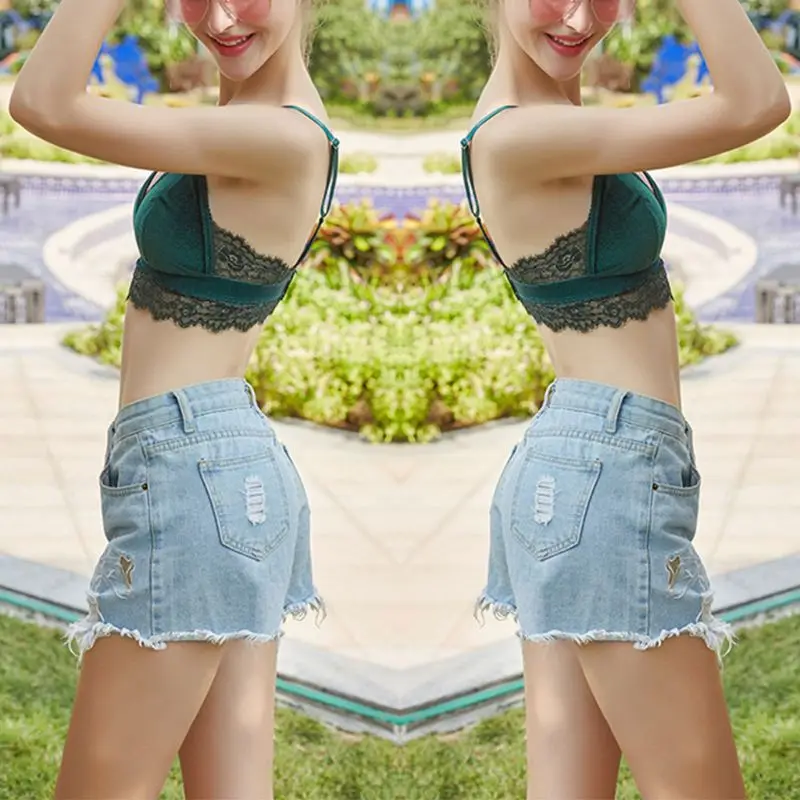 

Womens Sexy V-Neck Scalloped Floral Lace Bralette Solid Color Seamless Strappy Underwear Bustier Velvet Push Up Padded Crop Tops