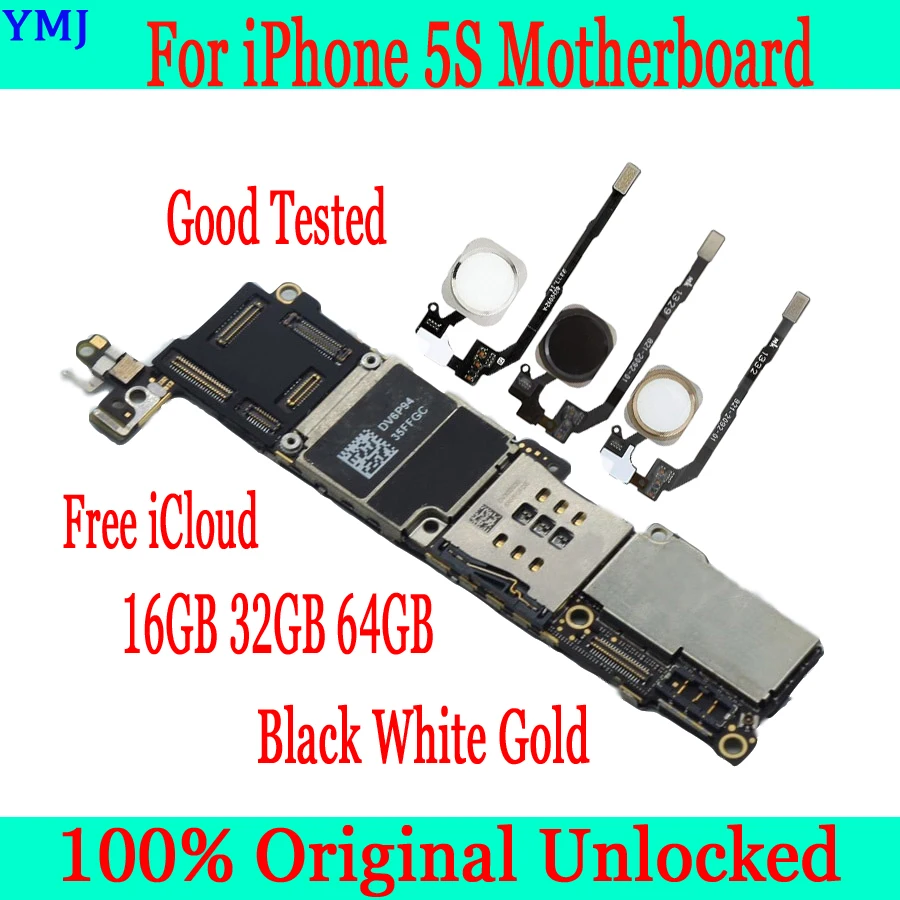 Черная, белая, Золотая материнская плата для iphone 5S с/без Touch ID, оригинальная разблокированная материнская плата для iphone 5S+ полные чипы