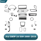 Полный набор различных деталей, аксессуары для интерьера автомобиля, черные наклейки из углеродного волокна для BMW Z4 E89 2009-2016